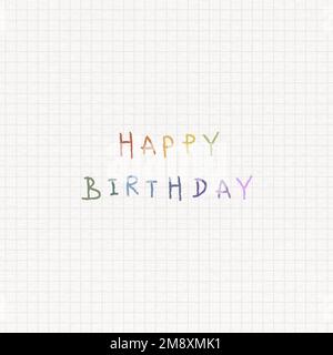 Vecteur de mot joyeux anniversaire coloré Illustration de Vecteur
