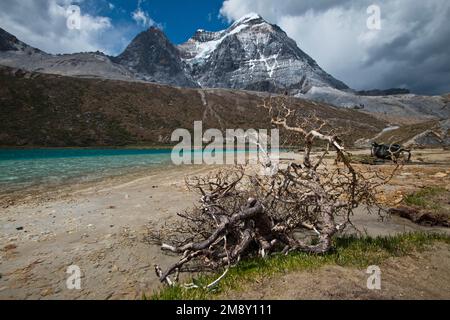 Milk Lake (4600m) à Mt. Chenresig (6032 m), Kham, parc national de Yading, comté de Daocheng, comté de Garze, Himalaya, Sichuan, Tibet de l'est, Tibet Banque D'Images