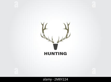 illustration des motifs vintage du logo vector hunting et outdoor adventures Illustration de Vecteur