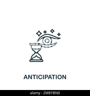 Icône d'anticipation. Icône monochrome simple Time Management pour les modèles, la conception Web et les infographies Illustration de Vecteur