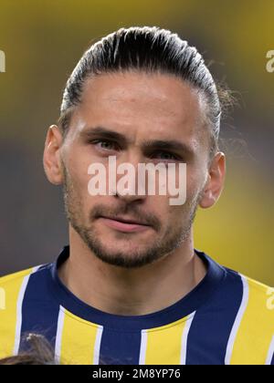 ISTANBUL - Miguel Crespo da Silva de Fenerbahce SK pendant le match turc Super LIG entre Fenerbahce AS et Galatasaray COMME au stade Ulker sur 8 janvier 2023 à Istanbul, Turquie. AP | hauteur néerlandaise | GERRIT DE COLOGNE Banque D'Images