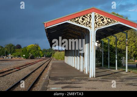 Gare de Dannevirke, Tararua Distirct, Île du Nord, Nouvelle-Zélande Banque D'Images