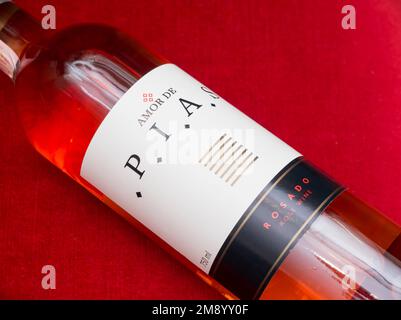 Vin de rose Amor de PIAS. Banque D'Images