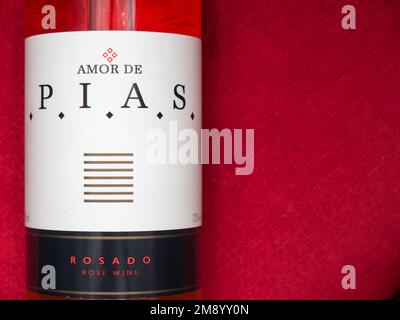 Vin de rose Amor de PIAS. Banque D'Images