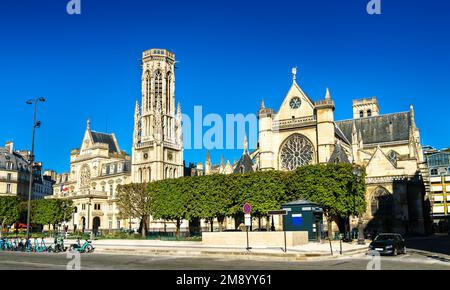 L'église Saint-Germain-l'Auxerrois à Paris, France Banque D'Images