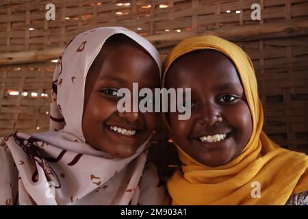 Portrait de petites filles à l'école, Éthiopie Banque D'Images