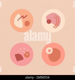 Instagram Story met en évidence les icônes définir le vecteur Illustration de Vecteur