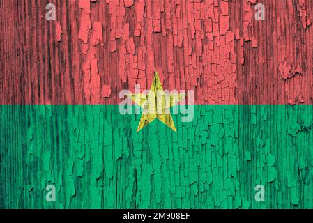 Drapeau des fonds du Burkina Faso Banque D'Images