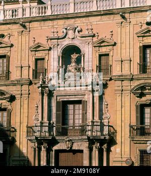 PORTADA RETABLO DEL PALACIO EPISCOPAL DE MALAGA - SIGLO XVIII - FOTO AÑOS 70. Auteur: ANTONIO RAMOS (1703-1782). Lieu: PALACIO EPISCOPAL. Malaga. ESPAGNE. Banque D'Images