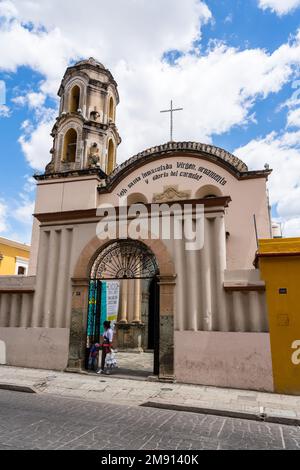 L'église ou le temple de Carmen de Abajo à Oaxaca, Mexique. Construit à l'origine au 16th siècle et dédié à notre Dame de Carmen. Fait partie d'une UNESC Banque D'Images