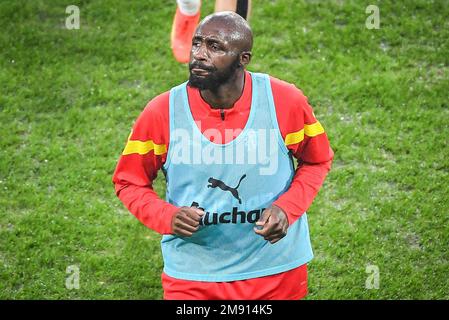 Seko FOFANA de Lens lors du championnat français Ligue 1 match de football entre RC Lens et AJ Auxerre sur 14 janvier 2023 au stade Bolaert-Delelis à Lens, France - photo Matthieu Mirville / DPPI Banque D'Images