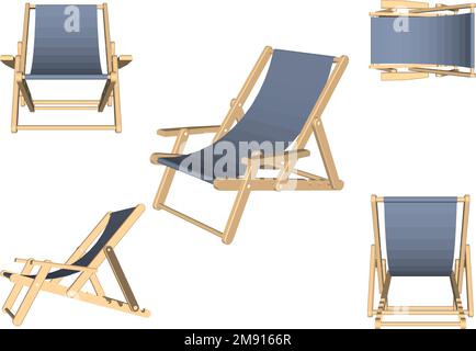 Le siège pour bronzer sur la plage.Summer Rest une icône unique dans le style de dessin animé vecteur symbole illustration de stock. Illustration de Vecteur