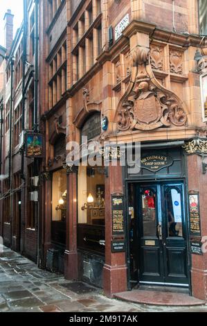 Autour du Royaume-Uni - Manchester City Centre Architecture - M. Thomas's Chop House (Sarah's Chop House) Banque D'Images