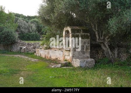 Talatí de Dalt, village préhistorique de Minorque, Iles Baléares, Espagne. Banque D'Images