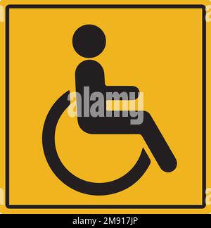 Signez l'emplacement pour les personnes handicapées. Illustration vectorielle de style plat tendance. SPE 10. Illustration de Vecteur