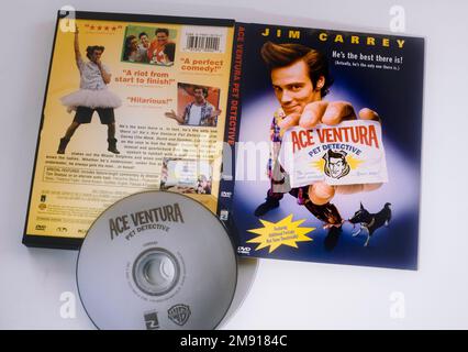 Encore la vie du DVD 'Ace Ventura, PET Detective' sorti en 1994, Etats-Unis Banque D'Images