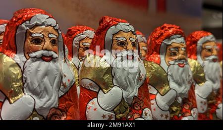 Chocolate Santas Banque D'Images