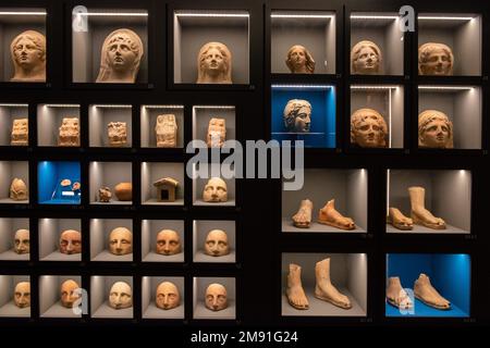 12 janvier 2023 - Rome, Italie: 12 janvier 2023 - Rome, Italie: Exposition aux Musées du Capitole "la Rome de la République. Le conte de l'archéologie.' Du début de 5th au milieu du 1st siècle à travers quelque 1 800 artefacts, dont beaucoup sont exposés pour la première fois. © Andrea Sabbadini Banque D'Images