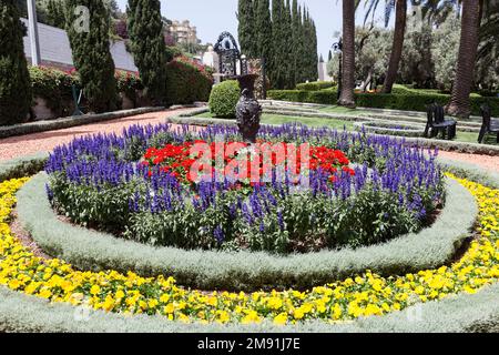 Jardins bahaïens de la place Sainte, Haïfa, Israël Banque D'Images