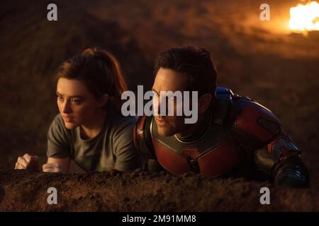 ANT-Man et le film Wasp Quantumania Kathryn Newton, Paul Rudd Banque D'Images