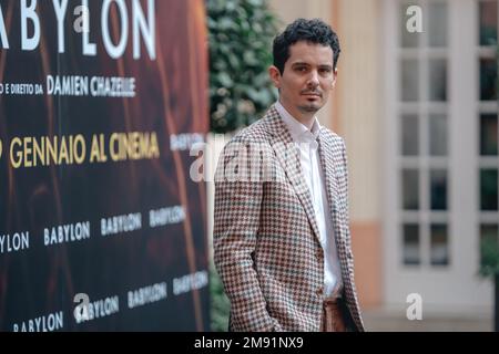 Rome, Italie. 16th janvier 2023. Le directeur Damien Chazelle assiste à la photocall 'Babylone' à l'hôtel de la ville sur 16 janvier 2023 à Rome, Italie (photo par Luca Carlino/NurPhoto) crédit: NurPhoto SRL/Alay Live News Banque D'Images