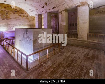 Chambre funéraire du tombeau de Merenptah dans la vallée des Rois à la nécropole thébaine, Égypte Banque D'Images