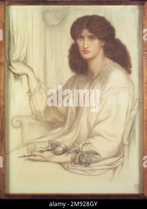 Silence Dante Gabriel Rossetti (britannique, 1828-1882). Silence, 1870. Pigment sec (pastel ou craie) sur deux feuilles de papier à feuilles jointes, 41 7/8 x 30 3/8 po. (106,4 x 77,2 cm). Au cours des dernières décennies du XIXe siècle, Dante Gabriel Rossetti et ses collègues artistes britanniques du mouvement esthétique d’avant-garde remettent de plus en plus en question l’idéal de « finition » et présentent publiquement des croquis et des études comme celui-ci. Rossetti a fait d'innombrables dessins et peintures de son amant, l'artiste textile et modèle Jane Burden Morris. Ce travail a probablement commencé comme une étude pour la peinture de 1868 la Pia de Tolome Banque D'Images