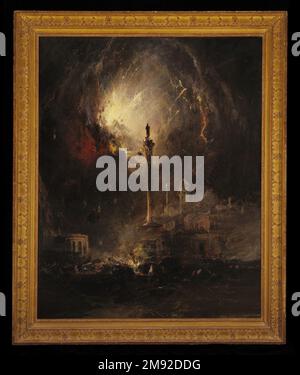 Les derniers jours de Pompéi James Hamilton (américain, 1819-1878). Les derniers jours de Pompéi, 1864. Huile sur toile, 59 15/16 x 48 1/16 in. (152,2 x 122 cm). L'éruption du Vésuve en 79 C.E. et la dévastation subséquente de Pompéi (en Italie d'aujourd'hui) a été un récit populaire et fascinant au milieu du XVIIIe siècle, en particulier parmi les peintres romantiques des deux côtés de l'Atlantique. À cette époque, le volcan a commencé une période soutenue d'activité renouvelée. Simultanément, les archéologues ont commencé les fouilles de l'ancienne ville enterrée. Ce thème cataclysmique, qui se prête aux ruminations Banque D'Images