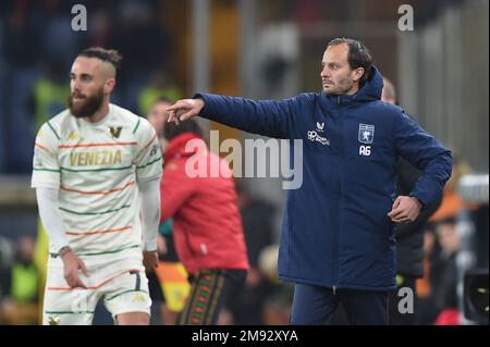 Gênes, Italie. 16th janvier 2023. Alberto Gilardino (Gênes) au cours de Gênes CFC vs Venezia FC, football italien série B match à Gênes, Italie, 16 janvier 2023 crédit: Agence de photo indépendante/Alamy Live News Banque D'Images