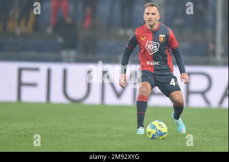 Gênes, Italie. 16th janvier 2023. Domenico Criscito (Gênes) au cours de Gênes CFC vs Venezia FC, football italien série B match à Gênes, Italie, 16 janvier 2023 crédit: Agence de photo indépendante/Alamy Live News Banque D'Images