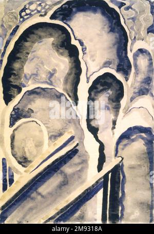 Blue #1 Georgia O'Keeffe (cuisine américaine, 1887-1986). Bleu #1, 1916. Aquarelle, graphite, sur papier, 15 15/16 x 10 15/16 cm (40,5 x 27,8 cm). Art américain 1916 Banque D'Images