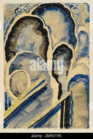 Blue #1 Georgia O'Keeffe (cuisine américaine, 1887-1986). Bleu #1, 1916. Aquarelle, graphite, sur papier, 15 15/16 x 10 15/16 cm (40,5 x 27,8 cm). Art américain 1916 Banque D'Images