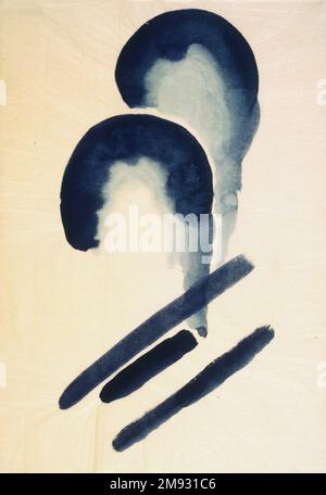 Blue #4 Georgia O'Keeffe (cuisine américaine, 1887-1986). Bleu #4, 1916. Aquarelle sur papier, 15 15/16 x 10 15/16 cm (40,5 x 27,8 cm). Dans ses premières abstractions, O’Keeffe a rendu les mêmes formes organiques douces et fluides qu’elle l’a fait dans sa robe. Ses formes arrondies ont également une parenté avec les vocabulaires de forme végétale popularisés par les mouvements internationaux Arts et métiers d'art et Art Nouveau. Quand Alfred Stieglitz a vu ses premières abstractions, il est connu pour avoir exclamé, « enfin, une femme sur papier », et en 1916 et de nouveau en 1917, il a accroché certains d'entre eux dans sa galerie au 291 Cinquième Avenue. Art américain Banque D'Images