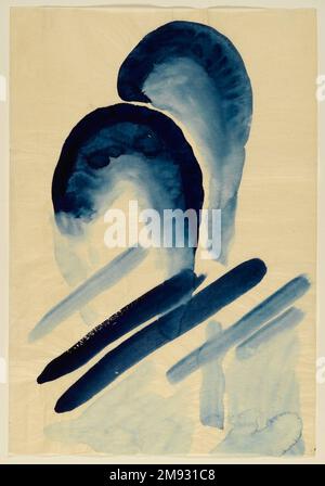 Blue #3 Georgia O'Keeffe (cuisine américaine, 1887-1986). Bleu #3, 1916. Aquarelle sur papier, 15 7/8 x 10 15/16 cm (40,3 x 27,8 cm). Art américain 1916 Banque D'Images