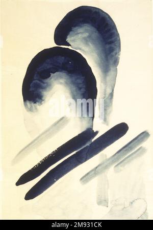 Blue #3 Georgia O'Keeffe (cuisine américaine, 1887-1986). Bleu #3, 1916. Aquarelle sur papier, 15 7/8 x 10 15/16 cm (40,3 x 27,8 cm). Art américain 1916 Banque D'Images