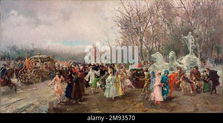 Le Carnaval Luis Alvarez Catalá (espagnol, 1836-1901). Le Carnaval, 1886. Huile sur lin, 20 3/4 x 40 3/8 po. (52,7 x 102,6 cm). Art européen 1886 Banque D'Images