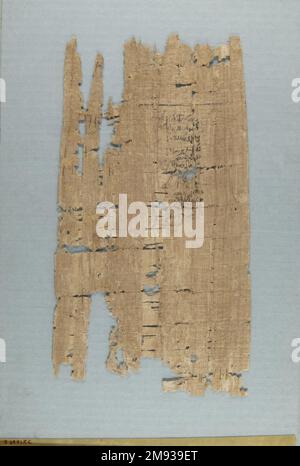 Papyrus inscrit en papyrus Demotique et grec inscrit en Demotique et grec, 15 février, 108 B.C.E. Papyrus, encre, verre : 10 1/4 x 14 15/16 po. (26 x 38 cm). Egyptien, classique, ancien proche de l'est 15 février d'art, 108 B.C.E. Banque D'Images