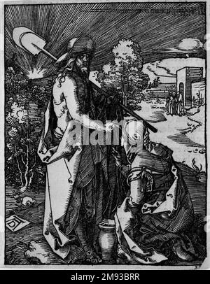 Noli me Tangere Albrecht Dürer (allemand, 1471-1528). Noli me Tangere, 1509-1511; édition de 1511. Coupe de bois sur papier couté, image: 4 15/16 x 3 7/8 po. (12,5 x 9,9 cm). Art européen 1509-1511; édition de 1511 Banque D'Images