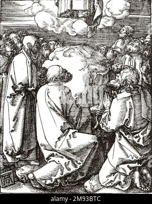 Ascension Albrecht Dürer (allemand, 1471-1528). Ascension, 1509-1511; édition de 1511. Feuille de bois sur papier couté, feuille : 5 1/8 x 4 po. (13 x 10,2 cm). Art européen 1509-1511; édition de 1511 Banque D'Images