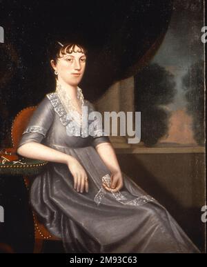 Mme Ebenezer porter (Lucy 'Patty' Pierce Merwin) Ralph Eleazer Whiteside Earl (américain, ca. 1785-1838). Mme Ebenezer porter (Lucy 'Patty' Pierce Merwin), 1804. Huile sur toile, 45 13/16 x 36 1/2 in. (116,4 x 92,7 cm). Art américain 1804 Banque D'Images