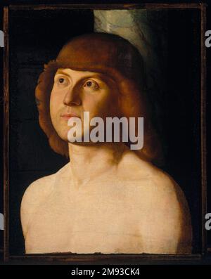 Saint Sébastien Follower d'Antonello da Messina (Ecole vénitienne) (Italien, sicilien, fin du 15th siècle). , fin du 15th siècle. Huile sur panneau, 12 1/2 x 9 5/8 in. (31,8 x 24,4 cm). Art européen fin 15th siècle Banque D'Images