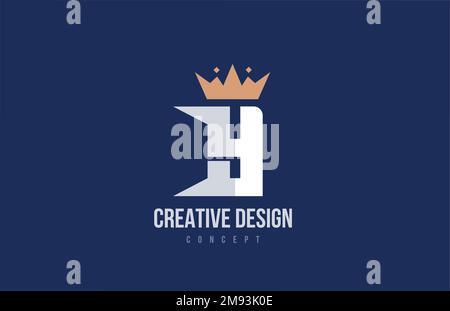 Lettre y de la couronne du roi avec logo Icon. Modèle créatif pour l'entreprise et l'entreprise Illustration de Vecteur