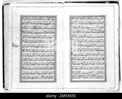 Reliure de livres reliure de livres, mi-19th siècle. Laque, machine à papier, 4 3/4 x 8 1/8 po. (12,1 x 20,6 cm). Arts du monde islamique au milieu du 19th siècle Banque D'Images