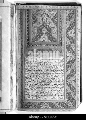 Reliure de livres reliure de livres, mi-19th siècle. Laque, machine à papier, 4 3/4 x 8 1/8 po. (12,1 x 20,6 cm). Arts du monde islamique au milieu du 19th siècle Banque D'Images