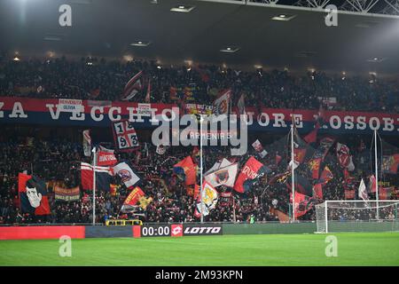 Gênes, Italie. 16th janvier 2023. Genoa de supporter pendant Gênes CFC vs Venezia FC, football italien série B match à Gênes, Italie, 16 janvier 2023 crédit: Agence de photo indépendante/Alamy Live News Banque D'Images