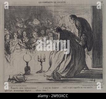 Rappelés avec Enthousiasme!... Honoré Daumier (français, 1808-1879). , 1 mai 1858. Lithographie sur papier journal, feuille : 9 3/4 x 14 3/8 po. (24,7 x 36,5 cm). 1 mai 1858 européen d'art Banque D'Images