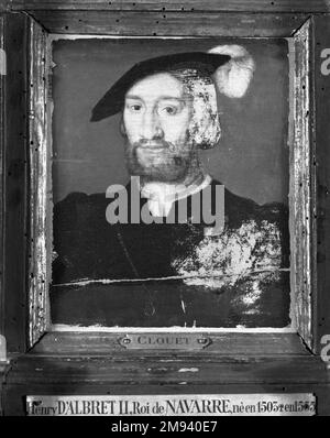 Homme avec un cercle de Toque à plumes de Jean Clouet (français, 1485-1541). Homme avec une Toque à plumes, ca. 1530-1535. Huile sur panneau, 6 1/2 x 5 5/8 in. (16,5 x 14,3 cm). Art européen ca. 1530-1535 Banque D'Images