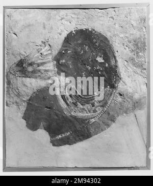 Peinture d'un homme sentant une fleur de Lotus peinture d'un homme sentant une fleur de Lotus, ca. 1539-1075 B.C.E. Calcaire, gesso, pigment, cadre: 9 11/16 x 8 3/8 po. (24,6 x 21,3 cm). Art égyptien, classique, ancien proche de l'est ca. 1539-1075 B.C.E. Banque D'Images