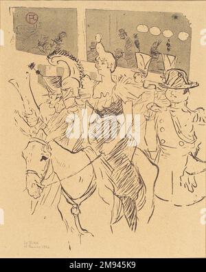 Entrée de Cha-u-Kao, de la Rire Henri de Toulouse-Lautrec (français, 1864-1901). , 15 février 1896. Photo-lithographie sur papier journal, 9 1/16 x 7 5/8 po. (23,0 x 19,4 cm). 15 février 1896 européen d'art Banque D'Images