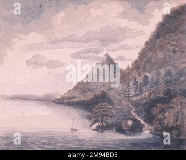 Vues de l'Amérique - nez d'Anthony - Hudson River William Pierie (capitaine) (américain, actif à la fin du 18th siècle). Vues sur l'Amérique - nez d'Anthony - Hudson River. Aquarelle Art américain Banque D'Images